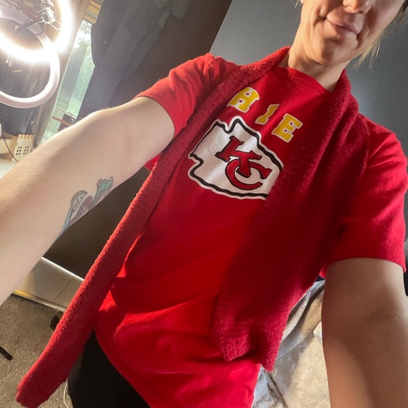 5 pc flannel sweater scarf bundle LANDS END old navy red black purple white tan - Picture 13 of 15